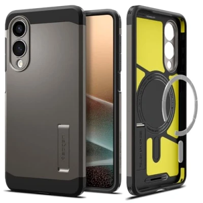 Imagen de Spigen Tough Armor MagFit TPU Back Cover Gris Samsung Galaxy S25 Edge