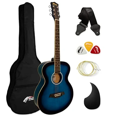 Imagen de Tiger ACG2 BL Guitarra acústica de tamaño completo para principiantes Azul