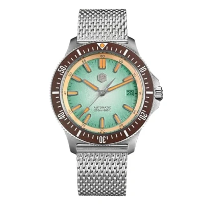 Imagen de San Martin SN0118G Reloj de buceo acero inoxidable NH35 automático mecánico a la moda impermeable para hombre, V 6, Moderno