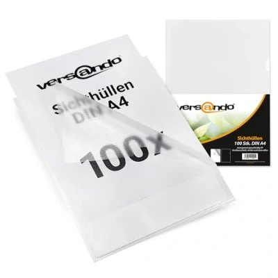 Imagen de versando Economy Fundas para documentos (100 unidades, DIN A4, 90 my, polipropileno, transparente), color transparente