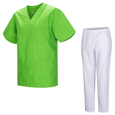 Imagen de MISEMIYA Uniforme Sanitario Unisex Uniformes Sanitarios MÉDICOS con Pantalon BLANCO 817 8312 M, Verde Manzana