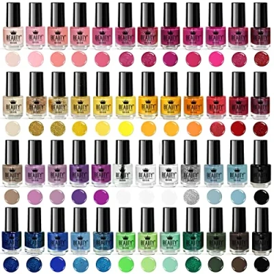Imagen de Set de Esmaltes Uñas “Envie Colour Completo con 48 Colores Modernos + 2 Sets Pegatinas Nail Art Cajas Presentación