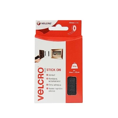 Imagen de VELCRO Brand Cinta adhesiva 20mm x 1m Negro