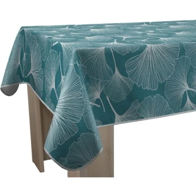 Imagen de Le linge de Jules Biloba Mantel Antimanchas, Rectangular, 150 x 200 cm, Color Verde