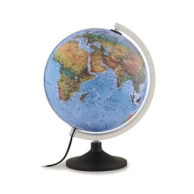 Imagen de TECNODIDATTICA Globo terráqueo Atmosphere Solid B, Luminoso, Giratorio, cartografía física/política y meridiano Graduado, diámetro 30 cm, Color (0331B1FAITLNT041)