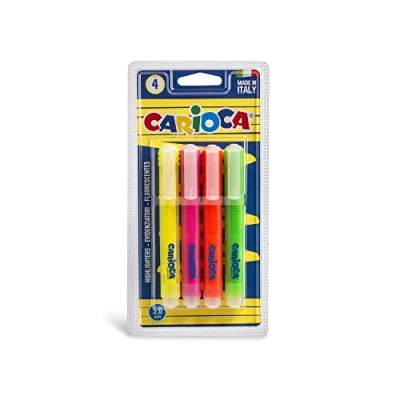 Imagen de Carioca Memory Pack de 4 subrayadores fluorescentes, multicolor