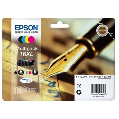 Imagen de Pack De Cartucho Tintas 4 Colores (cmyk) Epson 16xl C13t16364012