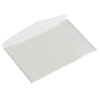 Imagen de HF2 190461 Carpetas sobres A5 (Pack de 10) en PP translúcido para documentos, con cierre velcro, diseño horizontal Blanco
