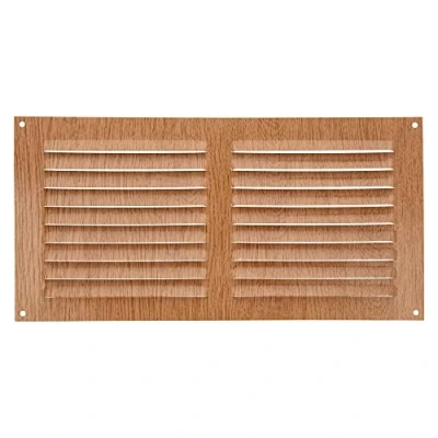 Imagen de Amig Rejilla Rectangular de Aluminio Rejillas Ventilación para Salida Aire Ideal Techo Cocina y Baño Medidas 150 X 300 MM Color Madera