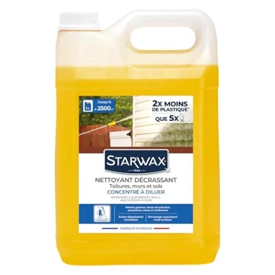 Imagen de STARWAX Limpiador de techos, Paredes y Suelos Concentrado para diluir Limpia Las Grasas, Huellas Removedor multisuperficies Fabricado en Francia 5L = hasta 2500 m2