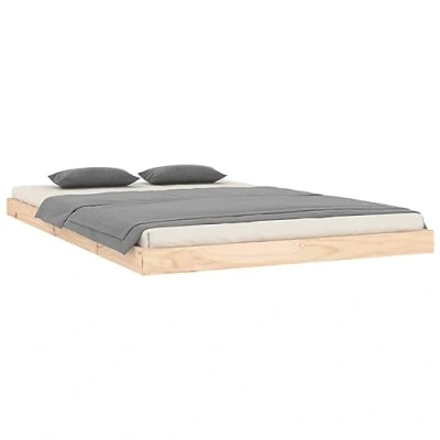 Imagen de vidaXL Estructura de Cama Madera Maciza Pino 120x200 cm, Cama, Muebles Dormitorio, Madera, Doble,