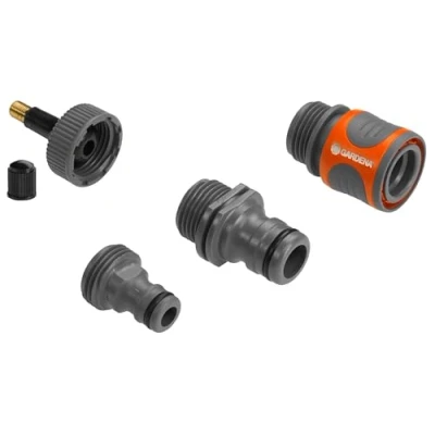 Imagen de Gardena Set de Drenaje automático: Juego válvulas para el Manual, 3 Accesorios Conector Manguera del OGS, la Boquilla OGS y Profi System (2770 20)