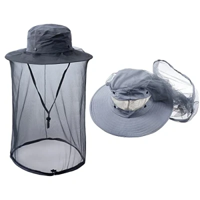 Imagen de ZffXH Mosquito Fly Head Net Hat Netting Fishing Cap Bee Apicultura Velos Sombreros para Hombres y Mujeres