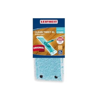 Imagen de Leifheit funda de recambio para mopa Combi / Clean Twist XL super soft, poliéster lavable superabsorbente, fregona suelos delicados