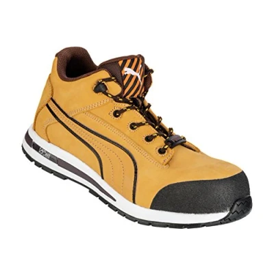 Imagen de Puma 633180.43 Dash Wheat Mid S3 SRC HRO Zapatillas de seguridad (talla 43, color amarillo, marrón y negro