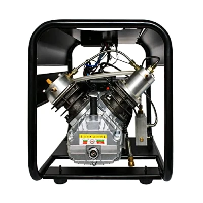 Imagen de TUXING 4500Psi Pcp Compresor de aire, bomba alta presión doble cilindro, versión parada automática, rifles aire llenado, tanques buceo 220V (TXED012)