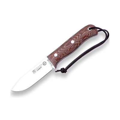 Imagen de Joker Cuchillo de Supervivencia Deportivo BS9 Campero CM112, Mango micarta Canvas, Hoja 10,5 cm, Funda Piel marrón, Herramienta Pesca, Caza, Camping y Senderismo