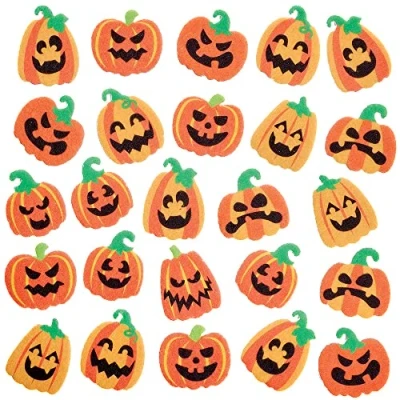 Imagen de Baker Ross FX252 Pegatinas de Fieltro Calabazas Juego 100, para Niños
