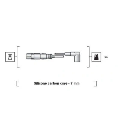 Imagen de MAGNETI MARELLI 941318111163 Juego de Cables Encendido VOLKSWAGEN: Golf 4, New Beetle Hatchback, 5, SKODA: Fabia I Octavia 1 Combi