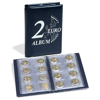 Imagen de Leuchtturm 350454 Álbum portamonedas Route 2 Euro álbum de Bolsillo para 48 Monedas Portada en Relieve Azul