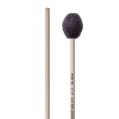 Imagen de Vic FIrth Maza de Marimba serie Signature M112 Robert Van Sice Hilo Suave color gris carbón