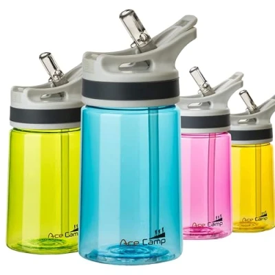 Imagen de AceCamp TRITAN Botella de deporte (350 ml, sin BPA I All Bebids Tapa para saltar, color azul