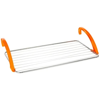 Imagen de Casabriko 44912 stendibiancheria da balcone, inox e resina, arancio, 105x55x4.5 cm, arancio/inox