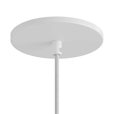 Imagen de creative cables Rosetón para empotrar en Pared con 1 Agujero Central Blanco Mate