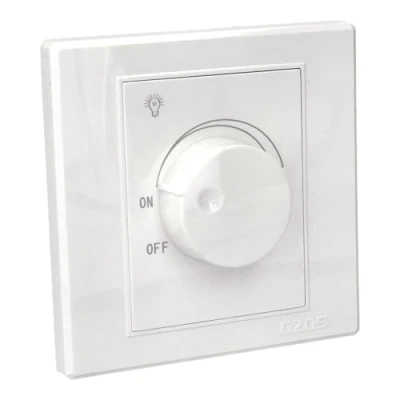Imagen de JANDEI Regulador Led potenciómetro 220V 600W TRIAC para bombillas downlights, tiras, luces, pared, salón, oficina, casa, encender, apagar Blanco