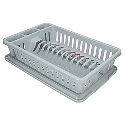 Imagen de CURVER, Escurridor de plástico pequeño, con Bandeja, Gris, 26 cm