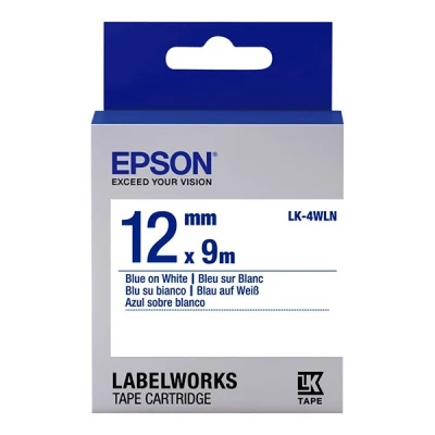 Imagen de Epson LK 4WLN cinta azul sobre blanco 12 mm (original)