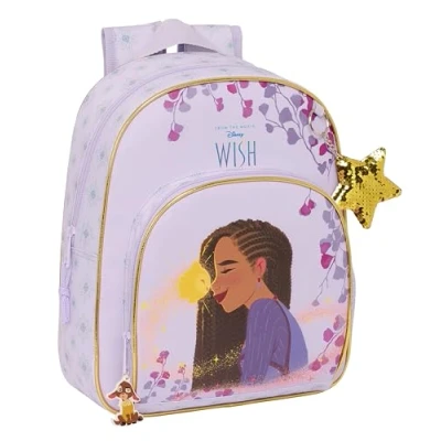 Imagen de Safta WISH Mochila Infantil, Ideal para Niños de Diferentes Edades, Cómoda y Versátil, Calidad Resistencia, 28x10x34 cm, Color Lila