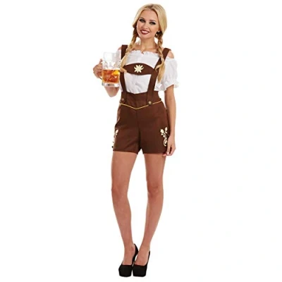 Imagen de Fun Shack Disfraz Tirolesa Mujer, Oktoberfest Alemana Traje Tipico Aleman, Cerveza Mujer Carnaval Talla XL
