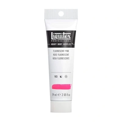 Imagen de Liquitex Acrílico Heavy Body pintura acrílica para bellas artes de cuerpo espeso calidad profesional, color rosa fluorescente 59 ml