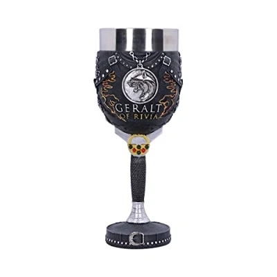 Imagen de Nemesis Now Licencia oficial The Witcher Geralt of Rivia cáliz, negro, 19,5 cm