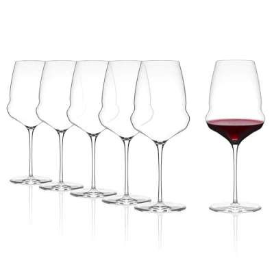 Imagen de Stölzle Lausitz Juego de 6 copas vino tinto color burdeos burdeos, grandes extravagantes, tinto,