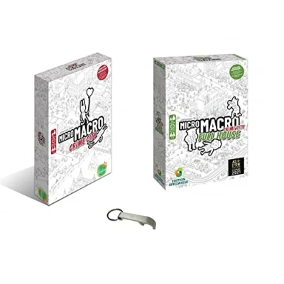 Imagen de Blumie Shop, Lote de juegos franceses Micro Macro Crime City + Full House 1 abrebotellas