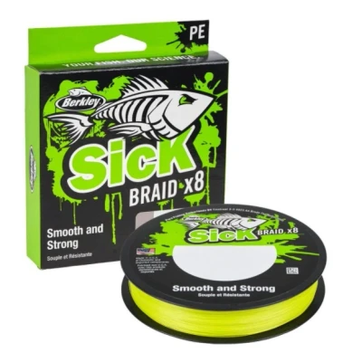 Imagen de Berkley Sick Braid Línea Trenzada Hi Vis Yellow (270m) Hilo trenzado
