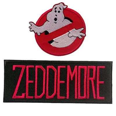 Imagen de Ghostbuster Set 2 piezas Zeddemore Logo Niños Película Parches Termoadhesivos Bordados Aplique Para Ropa