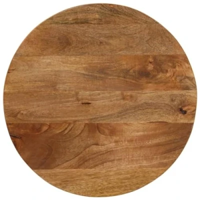 Imagen de vidaXL Tablero de Mesa Redondo Madera Maciza Mango Rugosa Ø 50x2,5 cm, Superficie Mesa, Madera, Centro