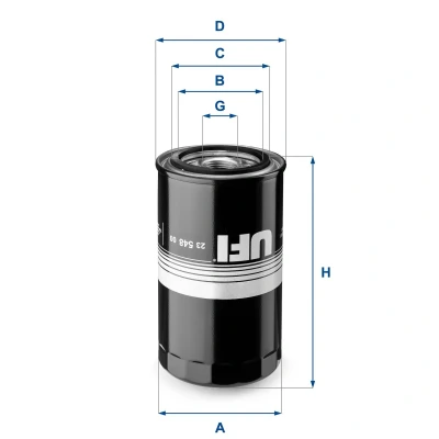 Imagen de UFI 25.014.00 Filtro de aceite Cartucho filtrante MERCEDES BENZ: Clase A, Vaneo