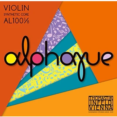 Imagen de Thomastik cuerda suelta para violín alphayue 1/8, escala 240mm/9.4&quot; re núcleo sintético, entorchado de monel.
