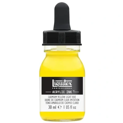 Imagen de Liquitex Tinta Acrílica Ink Profesional Frasco 30 ml, Tono Amarillo de Cadmio Claro