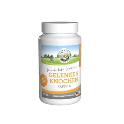 Imagen de Bellfor Articulaciones y Huesos complemento alimenticio con Ovopet Especialmente desarrollado para Regular el metabolismo Articular Mantener la Movilidad Perros 50 cápsulas