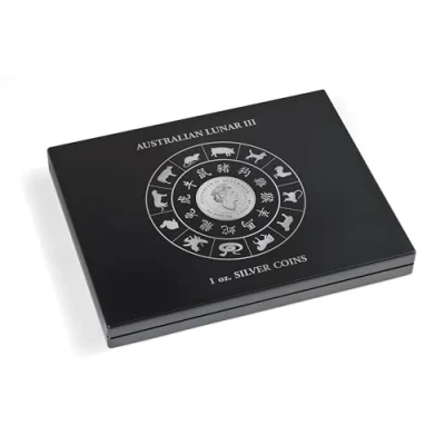 Imagen de Leuchtturm 364640 Estuche VOLTERRA para 12 Monedas de Plata Lunar III en cápsulas 1 Oz/onzas