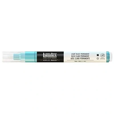 Imagen de Liquitex Rotulador de Pintura acrílica, Punta Fina, Azul Claro Permanente, 2 mm
