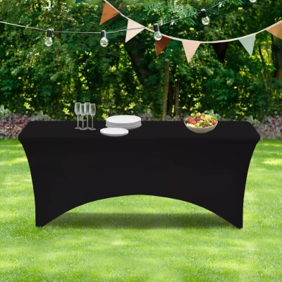 Imagen de IDMarket Funda para mesa plegable (180 cm), color negro