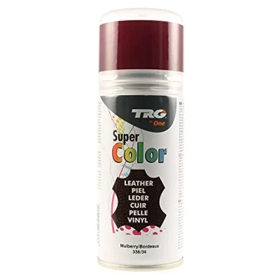 Imagen de TRG The One Tinte en Spray para calzado de Piel y Sintética Ideal Restaurar o cambiar el Color Zapatos Super #336 Mora, 150ml