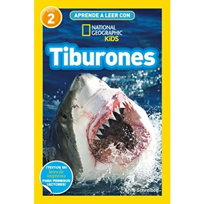 Imagen de Aprende a leer con National Geographic (Nivel 2) Tiburones: ¡Textos en letra de imprenta para primeros lectores! (National Kids)