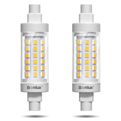 Imagen de Bonlux Bombilla LED R7s 78mm 8W, Regulable, Blanco Neutro 4000K, Equivalente 80W J78 Lámpara Lineal Halógena, AC 220V 240V, 360 Grados, 2 Piezas